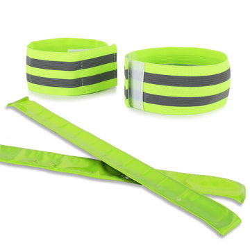 x2 Reflekterende armbånd + x2 slap-armbånd med høy synlighet for armer og ben – Refleksbånd for løping, sykling, nattarbeid og fotturer fra Cellonic