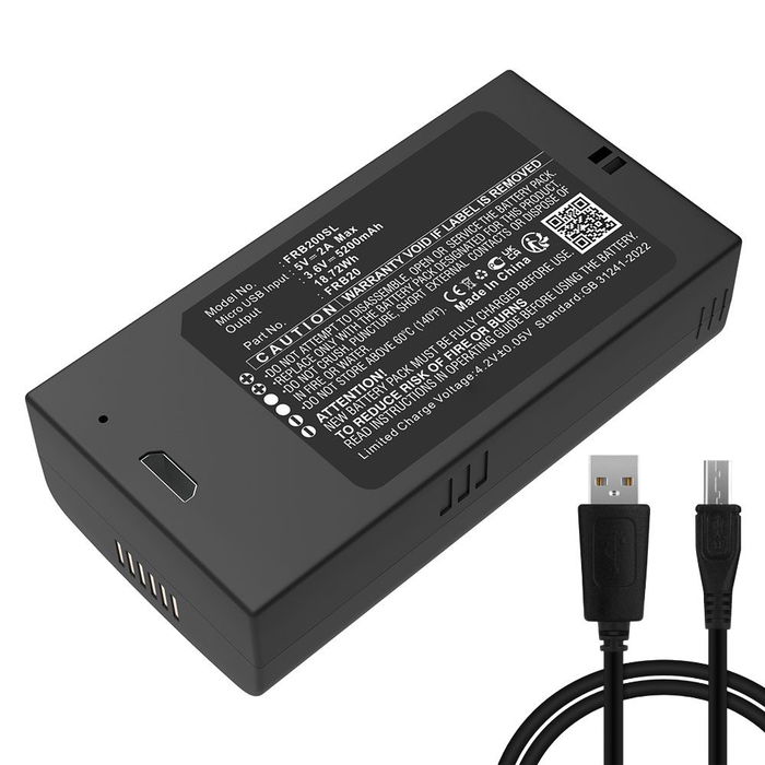 Batteri til Imou Cell 2 FRB20 (5200mAh, 3.6V) fra CELLONIC + Micro USB Cable