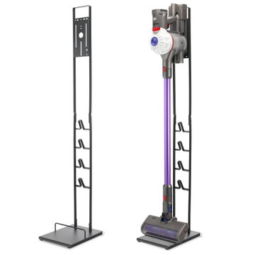 CELLONIC Gulvstativ for Dyson V15 V12 V11 V10 V8 V7 V6 – Tung stålbase, uten boring, 8+ tilbehør, 1265 mm tårn