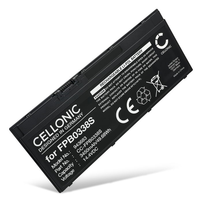 Batteri for Fujitsu LifeBook E5510, U749, E5411, T937, Lifebook U7410, E559, U7510, U748, E558, U758, T939, E548, U747, Fujitsu FPB0338S, CP721834-01, CP734928-01 3450mAh 14.4V fra CELLONIC