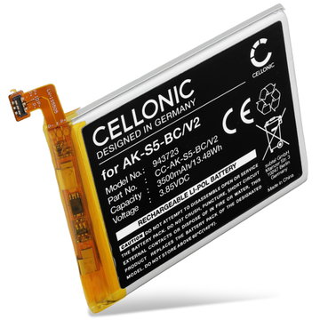 Battery for Emporia Smart 5, EMS5, SMART.5 AK-S5 (V2), AK-S5-BC (3500mAh, 3.85V) from CELLONIC