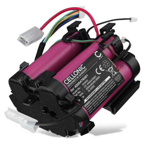 Batteri for AEG QX9-1-ANIM, QX9-1-ULT, QX9-1-50IB, QX9-1-40GG, QX9-1-ALRG, QX9-1-ALRS, QX9-1-ANIS, PQ91-ANIMA Electrolux PQ91-40GG, PQ91-50MB, PQ91-ANIMS, PQ91-GREEN 4055478301 (2000mAh, 25.2V) fra CELLONIC