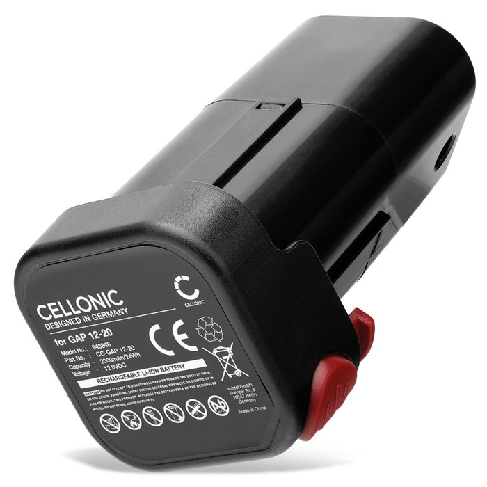 Batteri for Güde Regenfasspumpe, Cordless Rainwater Recovery Pump, Regenfasspumpe RFP 12-201-04, RFP 12-201-04 GAP 12-20 (2000mAh, 12V) fra CELLONIC