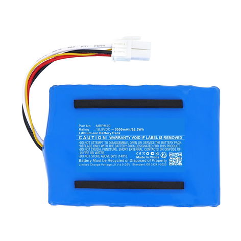 Batteri til MOVA LiDAX Ultra 800, Ultra 1200, Ultra 1600, ViAX 250, 500, Mower 600, 1000 MOVA LiDAX Ultra 800, ViAX 250, 500 (5000mAh, 18.5V) fra CELLONIC
